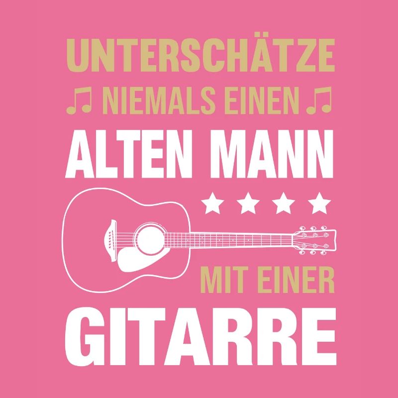 Alter Mann mit Gitarre Gitarrist