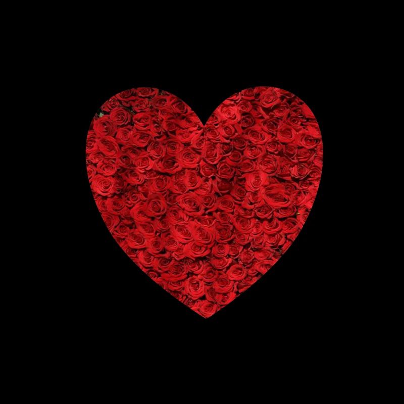 rotes Herz mit Rosen