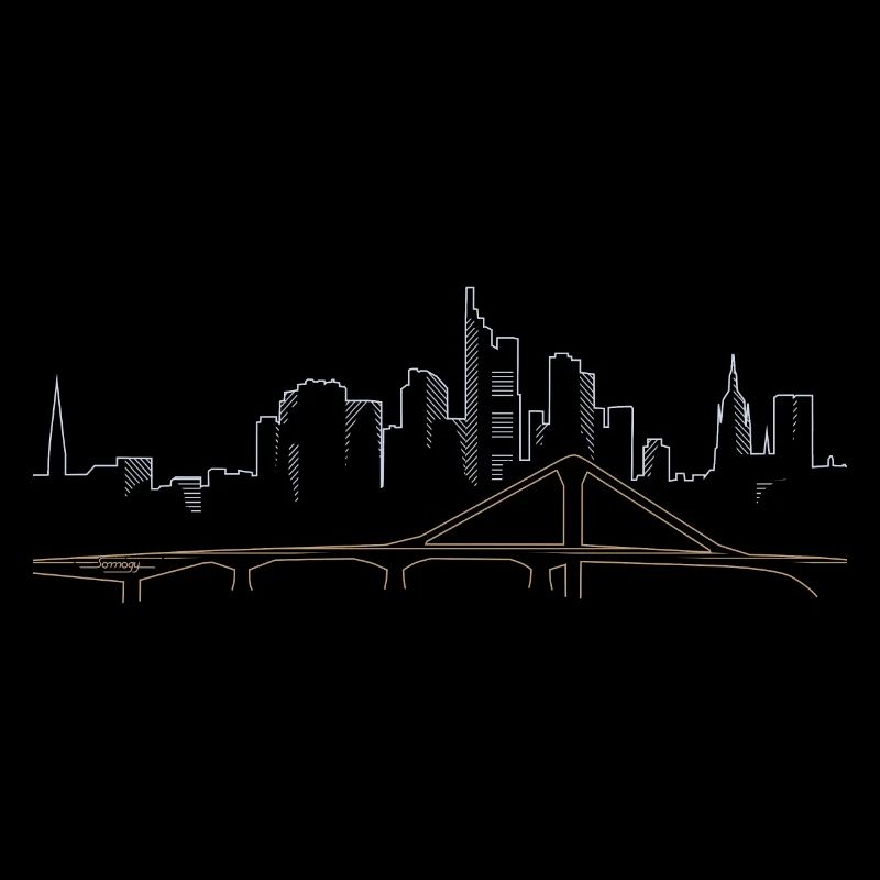 Francfort skyline lineart