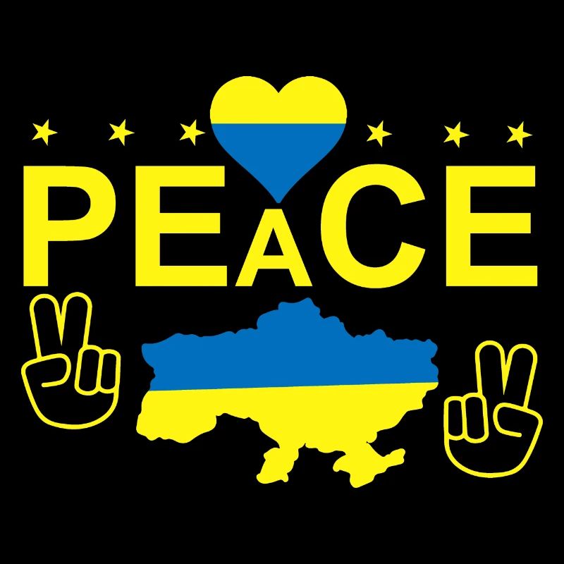 Love Peace Free Ukraine Flag