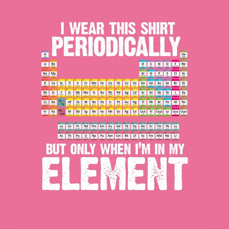 Tableau périodique des éléments de chimie nerd science