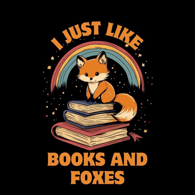 Süßer Fuchs mit Bücher