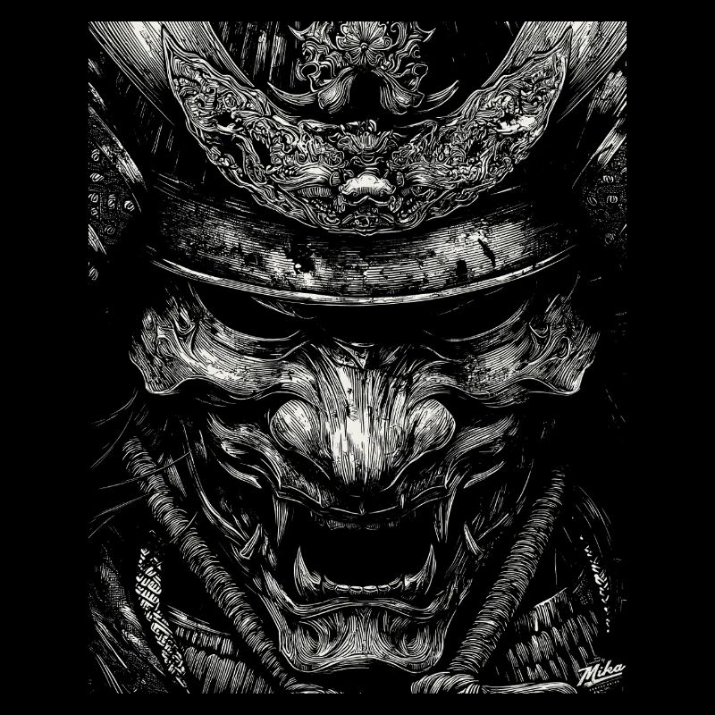 Masque de démon à contraste élevé
