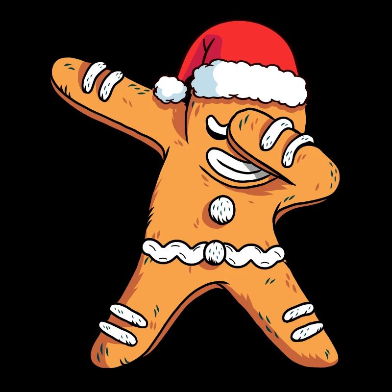 Dabbing Gingerbread Santa Christmas