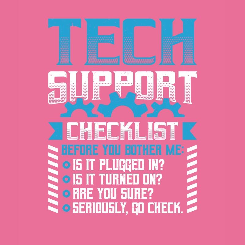 Funny Tech Support Checkliste Helpdesk