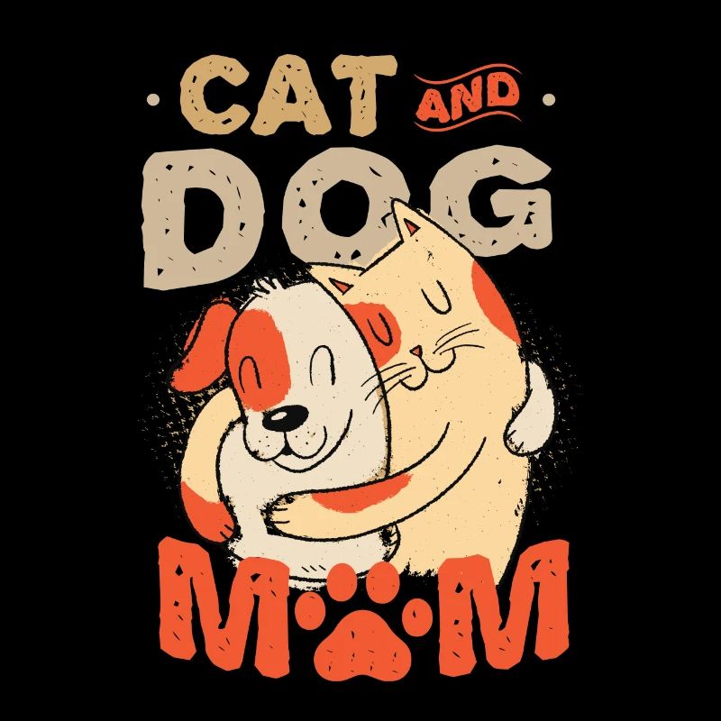 Mère de chat et de chien, animaux domestiques.