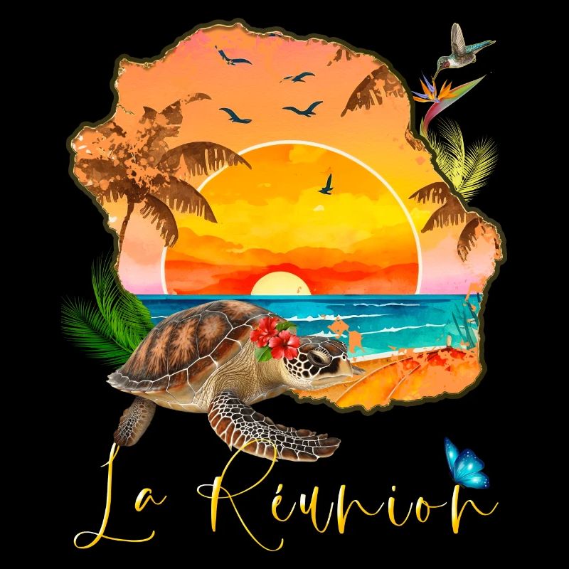 Soleil Couchant Paradisiaque A La Eéunion