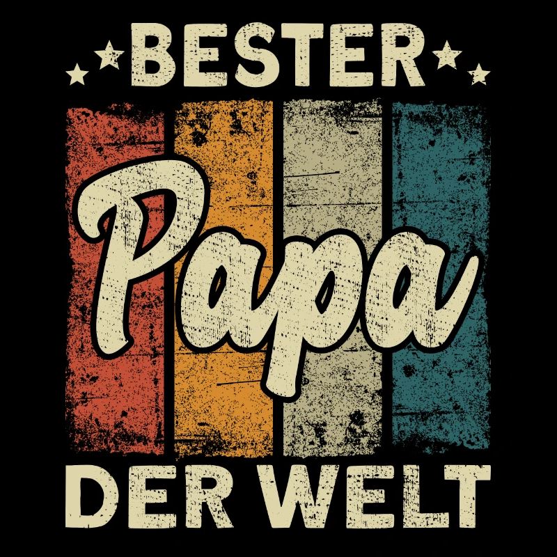 Bester Papa Vater der Welt Retro Vatertag