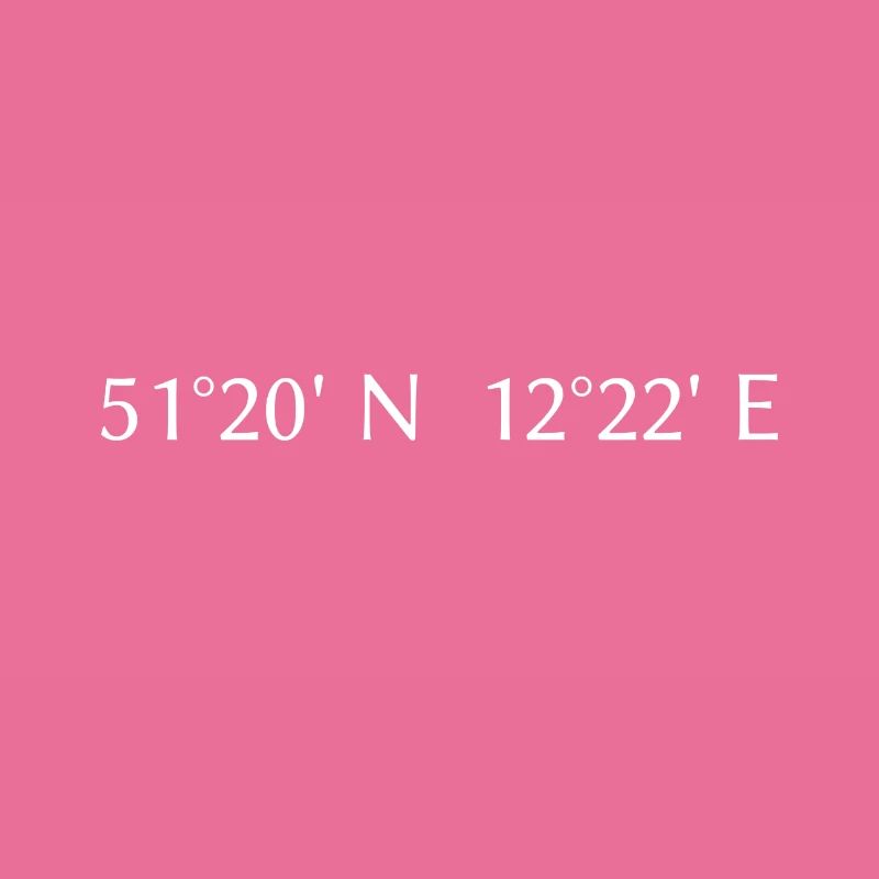 Leipzig coordinates - modern & minimalistic