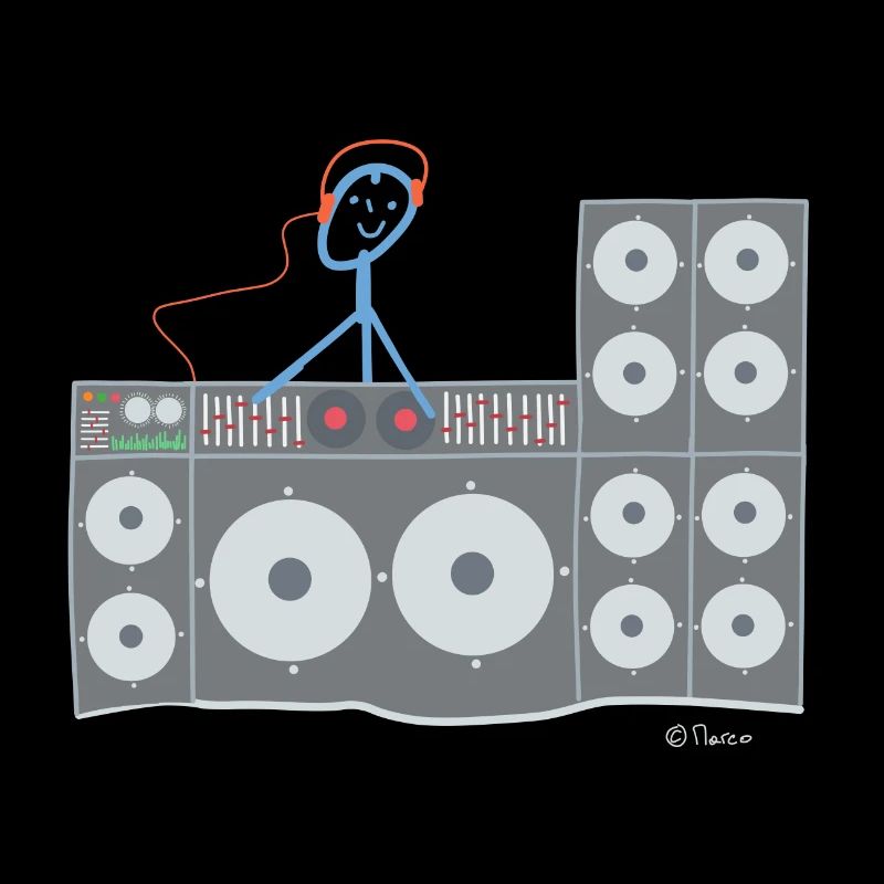 Figure de bâton de DJ, discothèque de profession