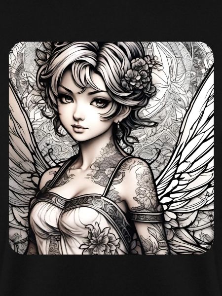Niedlicher Engel mit Tattoos