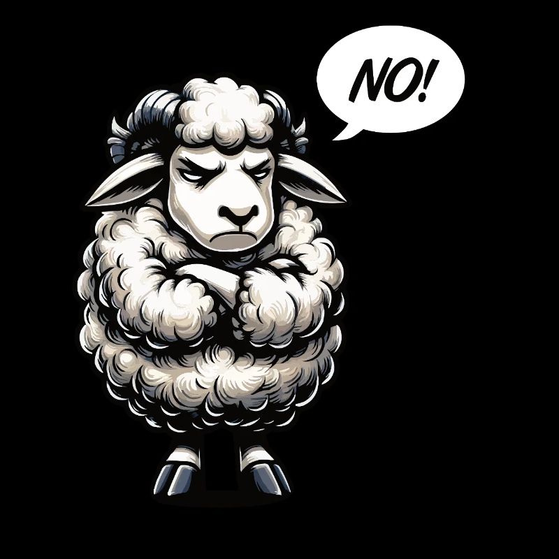 No Schaf Schafe Schäfer Schafhalter Schafbock