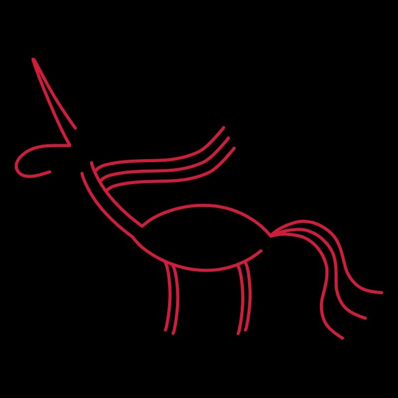 Einhorn Strichzeichnung