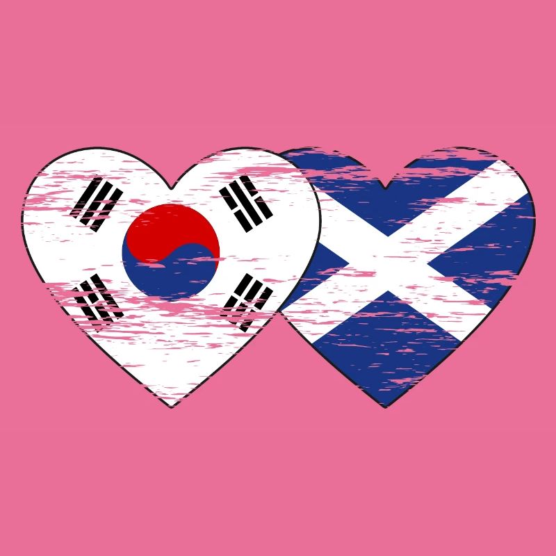 Corée du Sud Ecosse Drapeau Utilisé