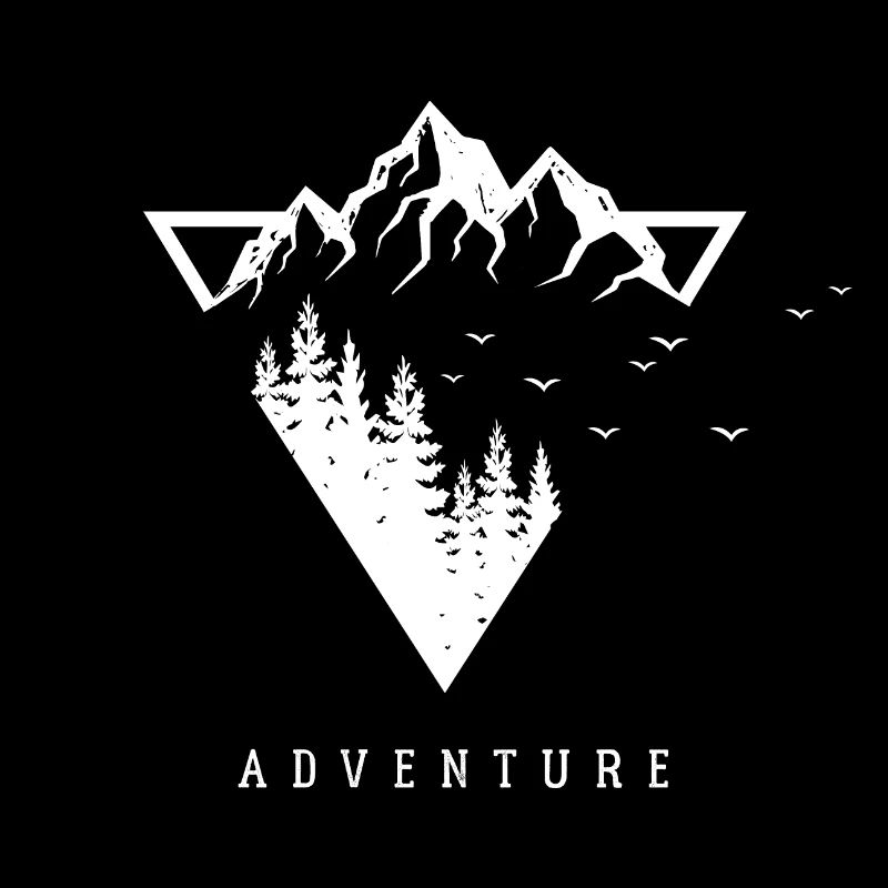 Modern Geometric Nature Mountains Adventure