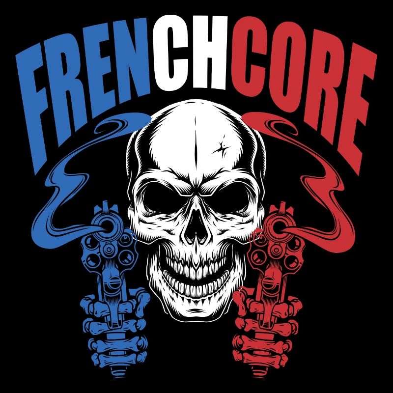 FRENCHCORE SKULL KOPF DES TODES FRANKREICH