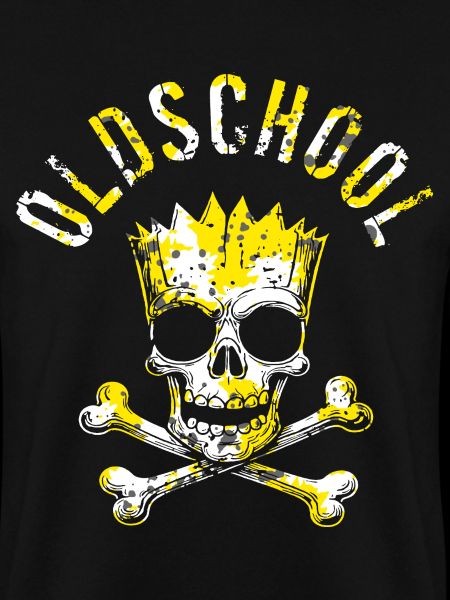 Oldschool Skull mit Krone