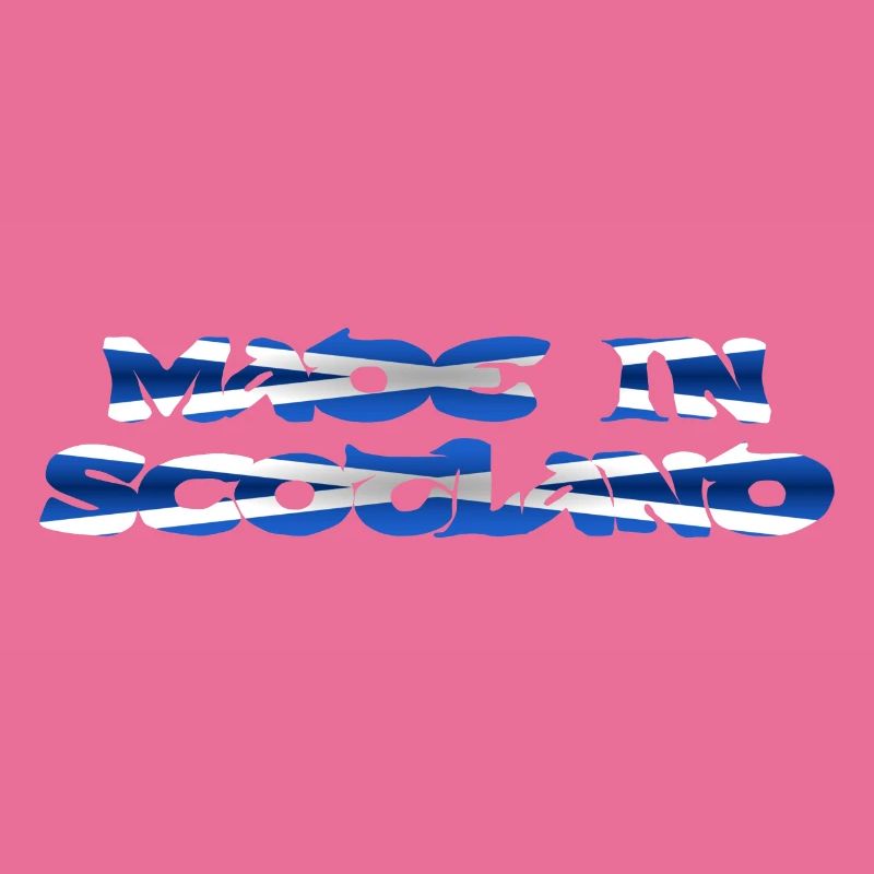 Fait en cadeau de conception de texte de couleur de drapeau d'Écosse