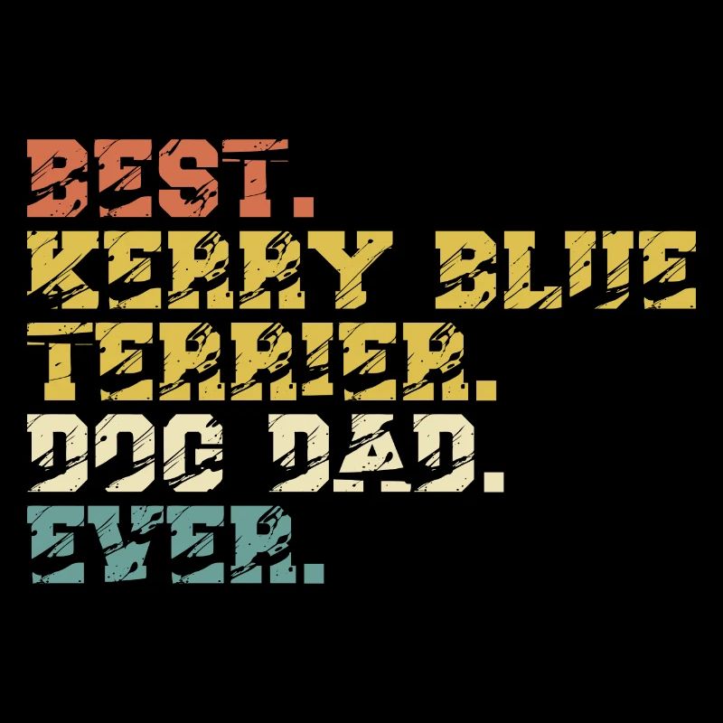 Kerry Blue Terrier Dad Daddy Papa Master Vintage