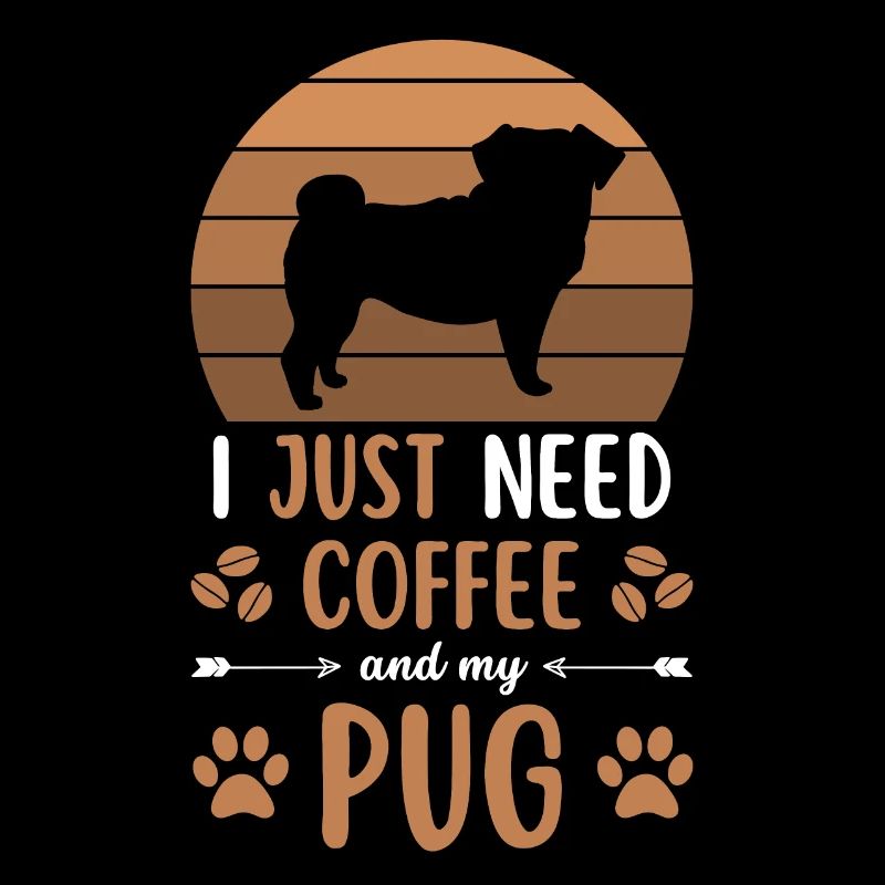 Mops Kaffee Retro Hund Cafe