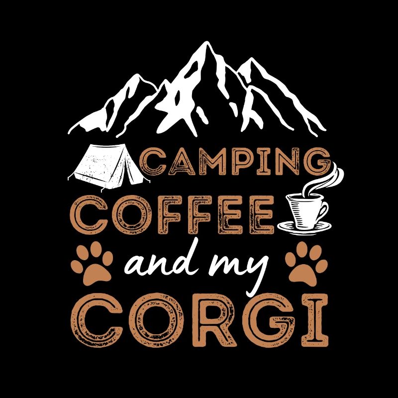Welsh Corgi Coffee Camping Dog Cafe