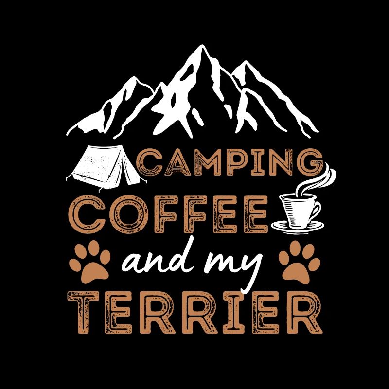 Terrier Coffee Camping Dog Cafe