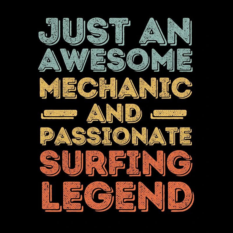 Mechaniker Surfen retro