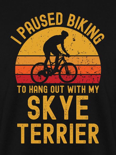 Radfahren und Skye Terrier