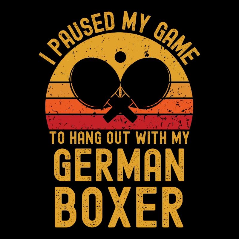 Tischtennis und Deutscher-Boxer
