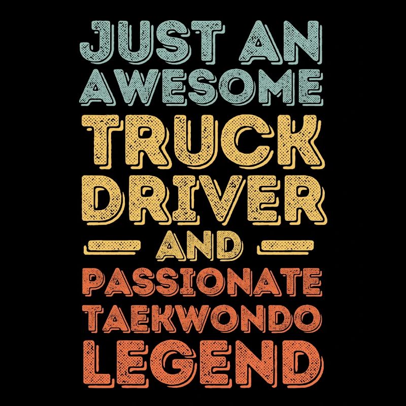 LKW-Fahrer Taekwondo retro