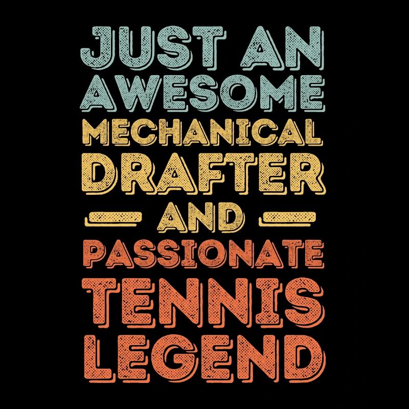 Technischer-Zeichner Tennis retro