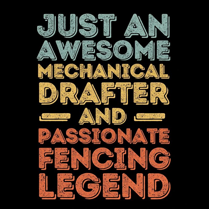 Technical draughtsman fencing retro