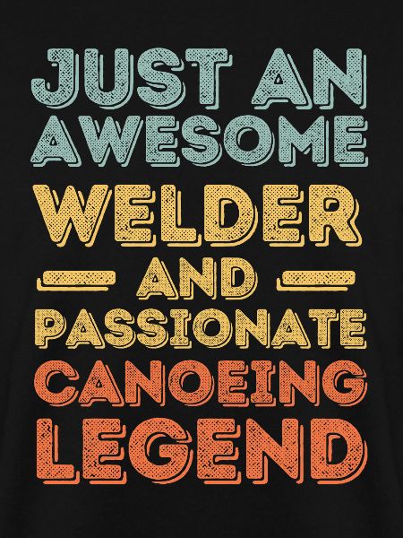 Welder Canoeing retro