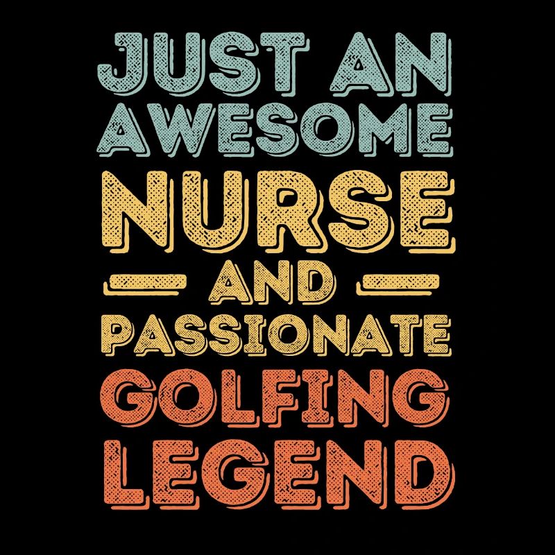Infirmière Légende du golf rétro