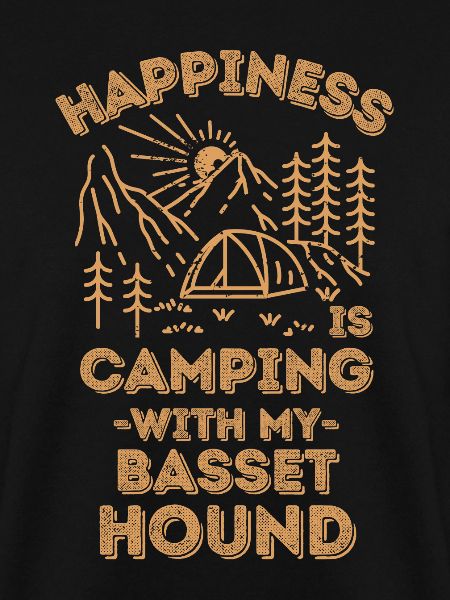 Camping mit Basset-Hound