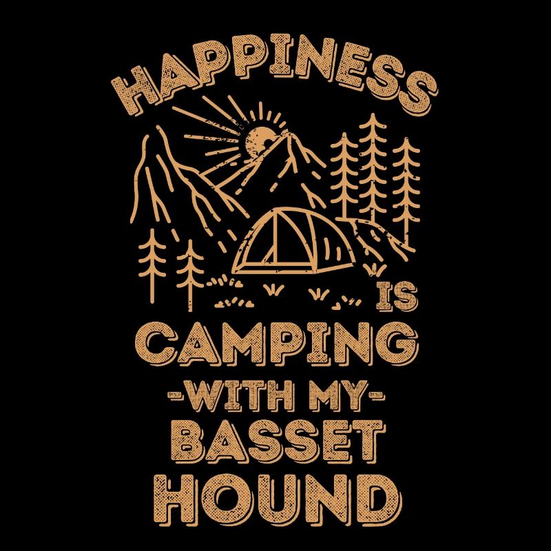 Camping mit Basset-Hound