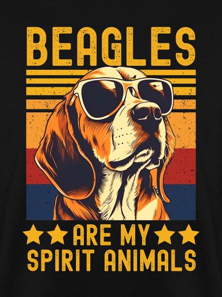Beagle mit sonnenbrille retro
