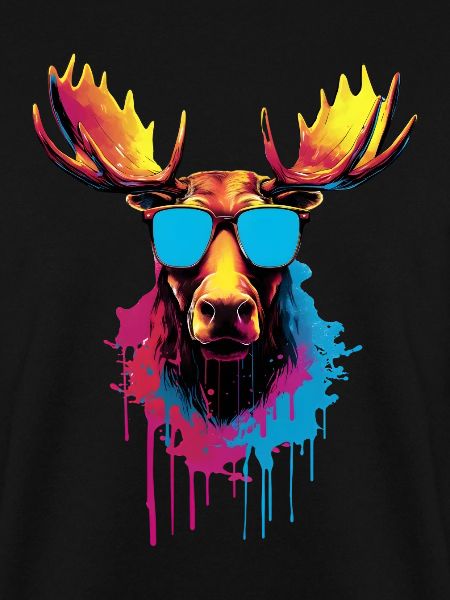Bunter Elch mit Sonnenbrille