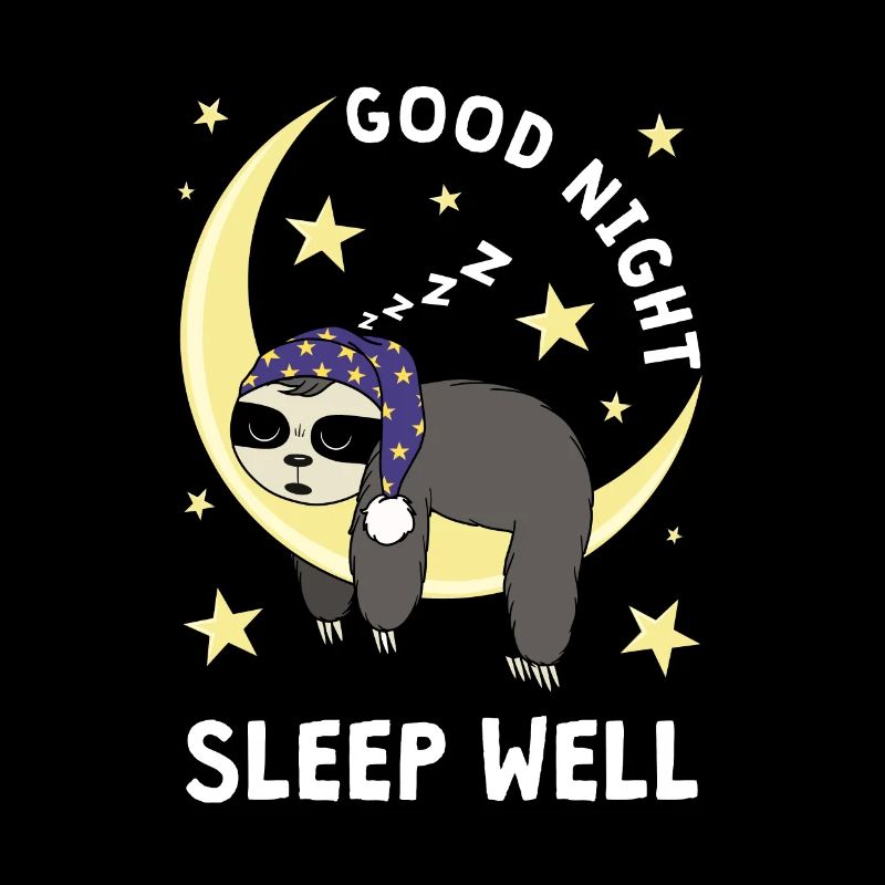 Lazy Sleeping Sloth Moon Bonne chemise de nuit