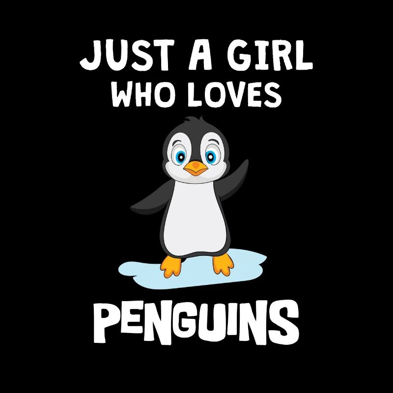 Pinguine Nur Ein Mädchen das Pinguine Liebt