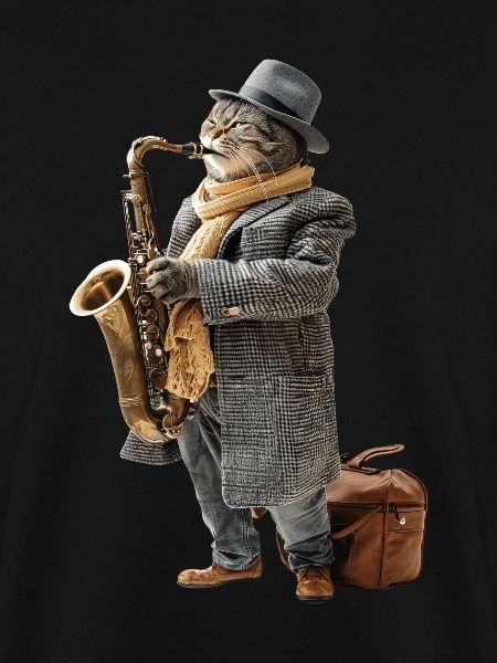 Cat Saxophone
