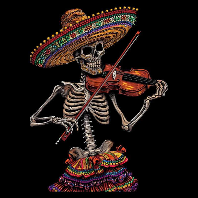 Squelette de violon mexicain