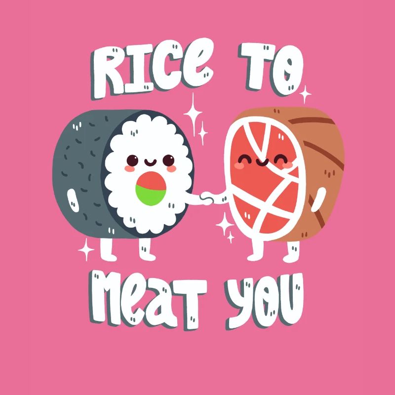 Sushi und Fleisch Wortwitz