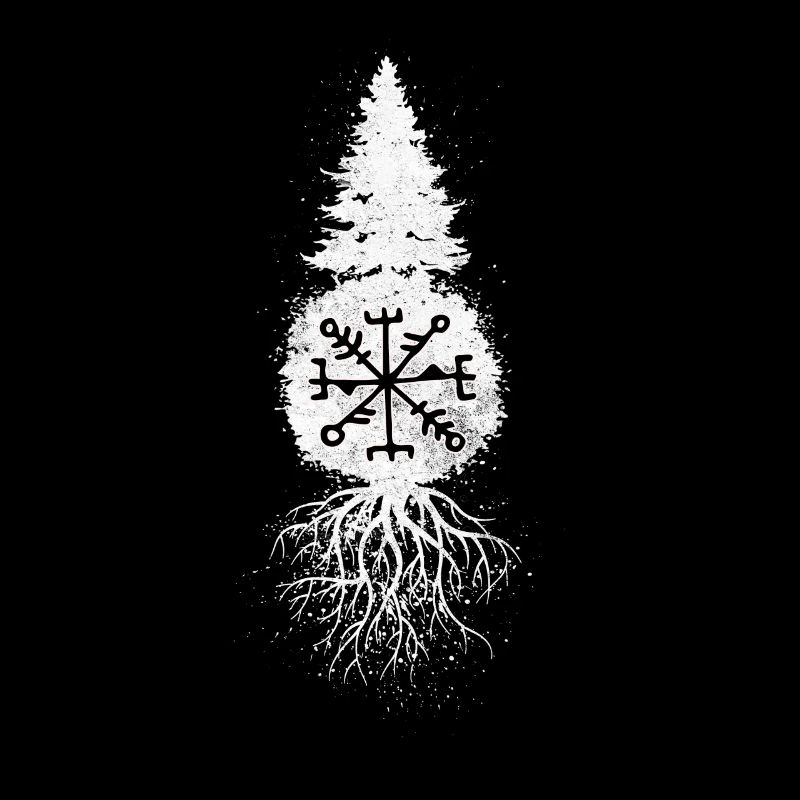 Wikinger Kompass, Vegvisir, Runen Geschenkidee