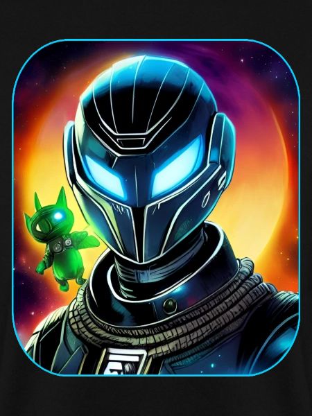 Weltraum Astronaut mit Alienfee