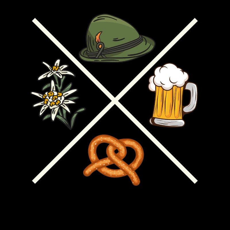 Bayerisch Tradition Bierkrug Brezeln Bayern