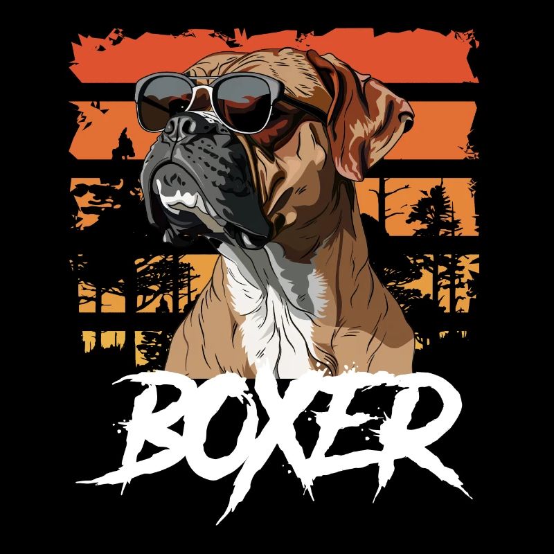 Boxer Hunde Deutscher Boxer Cooles Vintage