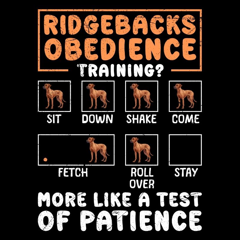 ENTRAÎNEMENT D’OBÉISSANCE DE RIDGEBACK Plaisir