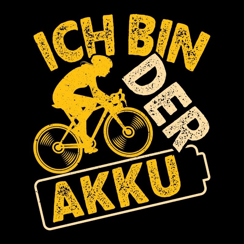 Radfahrer ICH BIN DER AKKU Radeln Lustiges