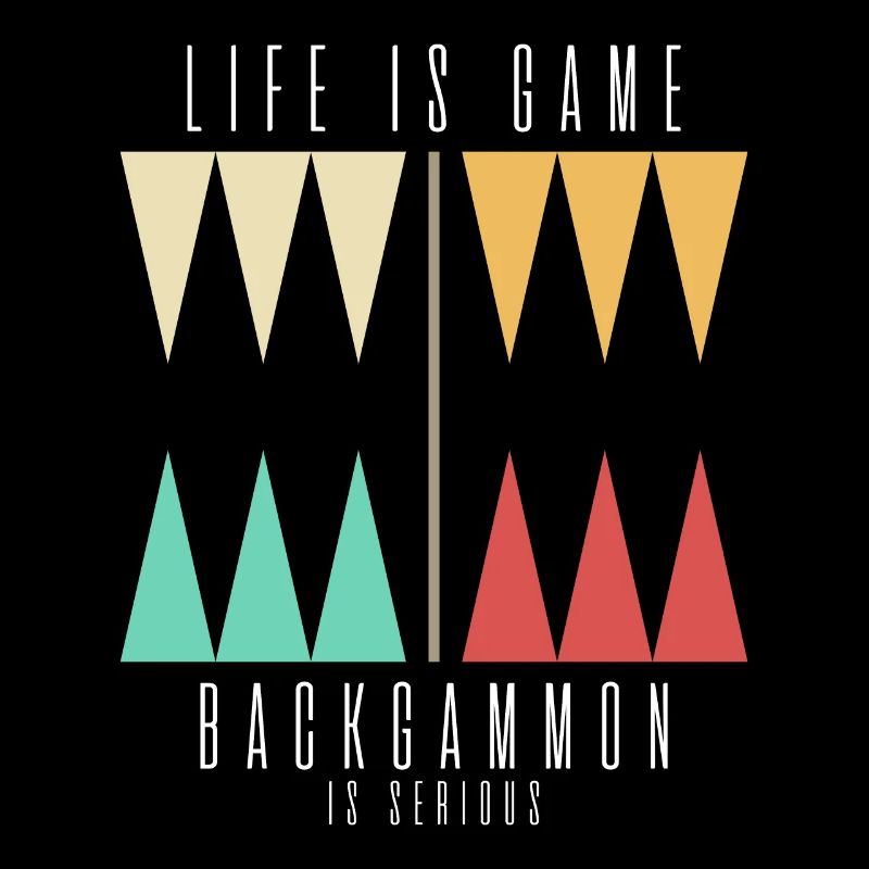 T-shirt de jeu de plateau de joueur de backgammon